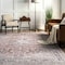 Nuloom Paulina Machine Washable Traditional Floral Medallion Area Rug 4ft x 6ft HJAU28A-406 - alternate 2